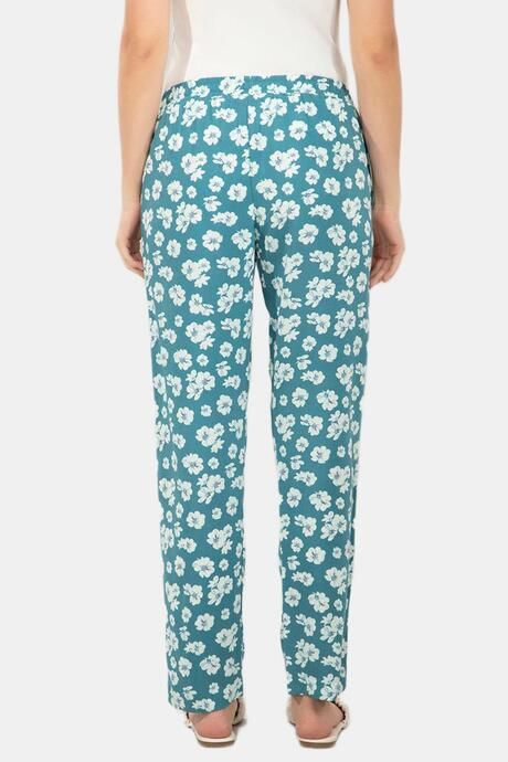 Amante Full Length Pyjama Bottom - Storm Blue Floral Print — image 3